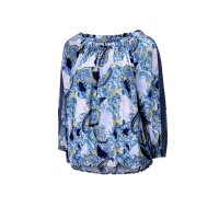 Designer-Carmenbluse, hell-nachtblau