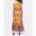 Designer-Volant-Maxikleid, ocker-grapefruit