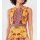 Designer-Volant-Maxikleid, ocker-grapefruit