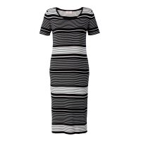 Strickkleid, schwarz-weiß gestreift