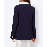 Designer-Hosenanzug, marine-ecru