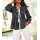 Satin blouse jacket, graphite-champagne