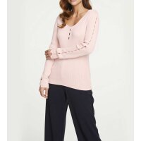 Rippenstrickpullover m. Cut-Outs, softrosé