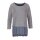 Two-in-one sweatshirt with chiffon, grey