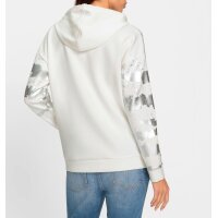 Kapuzensweatshirt mit Foliendruck, ecru