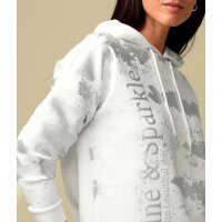 Kapuzensweatshirt mit Foliendruck, ecru
