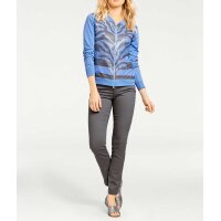 Sweatjacke m. Strasssteinen, jeansblau