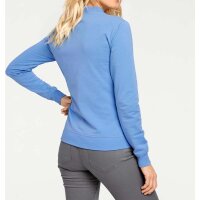 Sweatjacke m. Strasssteinen, jeansblau