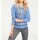 Sweatjacke m. Strasssteinen, jeansblau