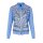 Sweatjacke m. Strasssteinen, jeansblau