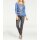 Sweatjacke m. Strasssteinen, jeansblau