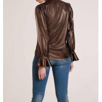 Bluse m. Schluppe, bronzefarben