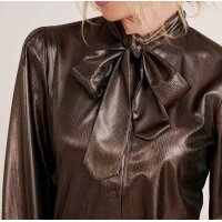 Bluse m. Schluppe, bronzefarben