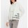 Sweatshirt with stand-up collar and lettering print, ecru