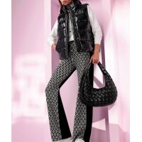 Strickhose m. Jacquard-Einsatz, schwarz-ecru