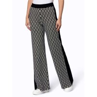 Strickhose m. Jacquard-Einsatz, schwarz-ecru