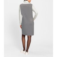 Sweatkleid m. Schriftzug und Glitzersteinchen, steingrau-ecru