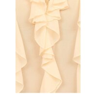 Chiffon-Volantbluse, champagner