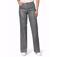 5-pocket jeans with shiny coating, grey
