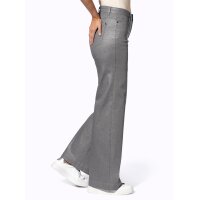 5-pocket jeans with shiny coating, grey