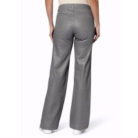 5-pocket jeans with shiny coating, grey
