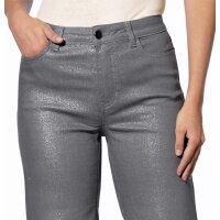 5-pocket jeans with shiny coating, grey