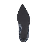 Velours leather booties, blue-black