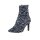 Velours leather booties, blue-black