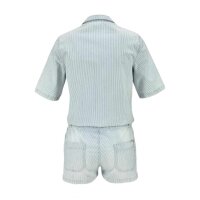 Kurzoverall, denim-gestreift