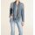 Shirt m. Schal, blau-silber