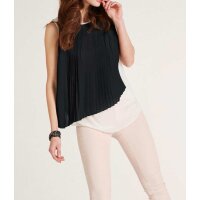Blouse top, black-white
