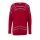 Oversize sweater with burnout pattern, red