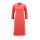 Knit dress with fringes, coral