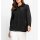 Blouse with top, black-patterned