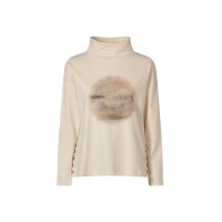 Turtleneck sweater with glitter stones, ivory