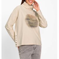 Turtleneck sweater with glitter stones, ivory