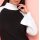 Turtleneck sweater with trumpet sleeves, black-ecru