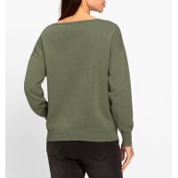 Sweter z nadrukiem w kolorze khaki-czarnym