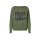 Sweter z nadrukiem w kolorze khaki-czarnym