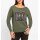 Sweter z nadrukiem w kolorze khaki-czarnym