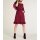 Carmen print dress, bordeaux