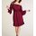 Carmen print dress, bordeaux