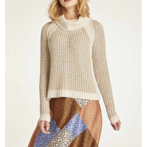 Turtleneck sweater, ecru