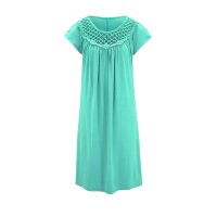 Jerseykleid m. Spitze, jade