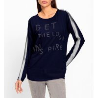 Shirt m. Glitzerschriftzug, marine
