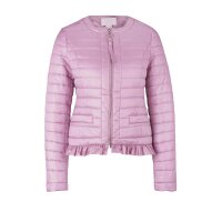 Designer-Steppjacke m. Rüschen, rosé