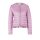 Designer quilt jacket with ruffles, rosé