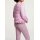 Designer quilt jacket with ruffles, rosé