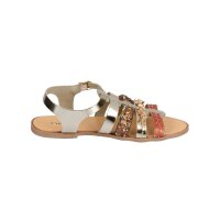 Leather sandal, gold coloured