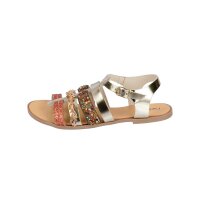 Leather sandal, gold coloured